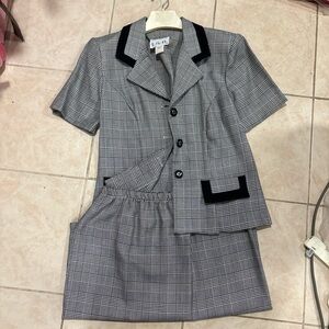 Gray Plaid Two-Piece Suit